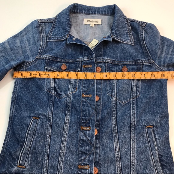 ⚜️*•.Madewell The Jean Jacket in Pinter Wash Size XS NWT.•*⚜️ - Picture 8 of 14